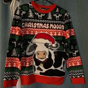 Christmas Mood Sweater - Festive Black and Red